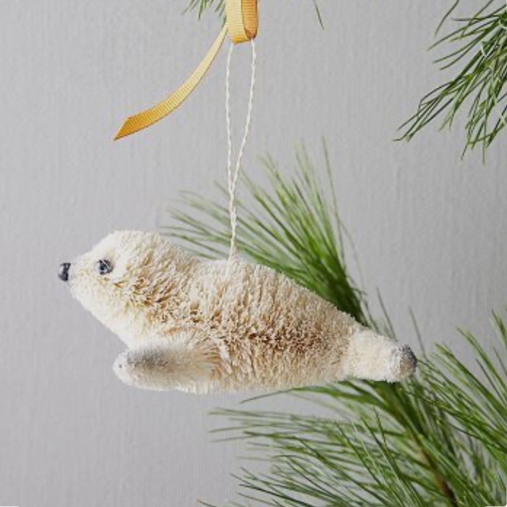 Bottlebrush Seal Ornament from West Elm